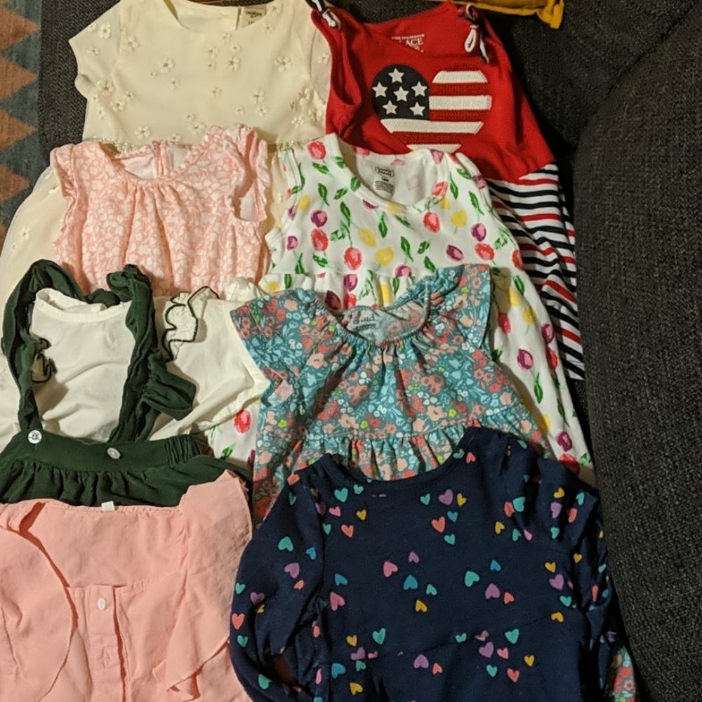 Like New 8 Piece dress bundle for toddler girls.